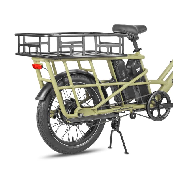 FAFREES FF20 CUV Familjelast-elcykel Dubbla 15Ah-batterier, Longtail Elcykel, Grön