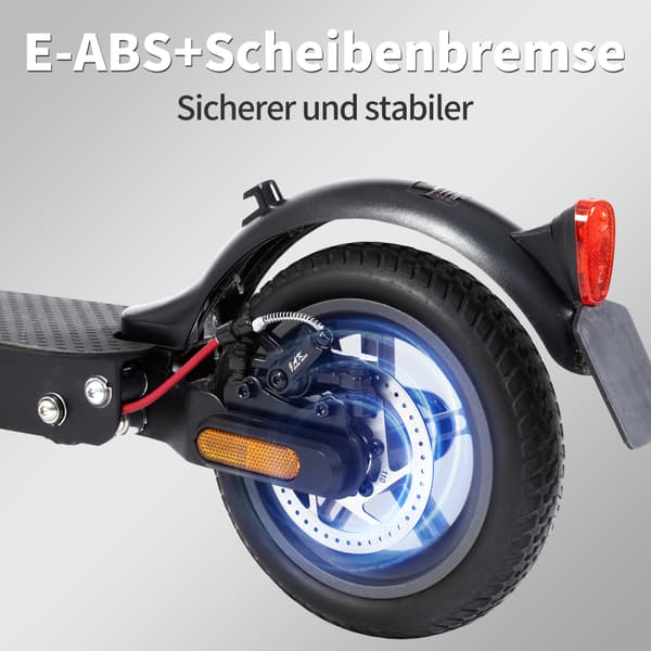El-scooter Leawin E9, maks. 20 km/t, 8,5” solide dæk, foldbar, sort