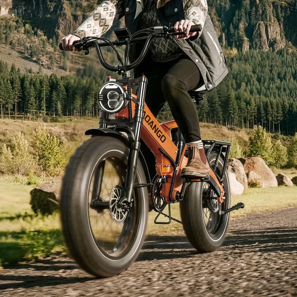 Sammenfoldelig Fat Tire Elcykel AOANGO K6F, 20×4\", Fuld Affjedring, Orange