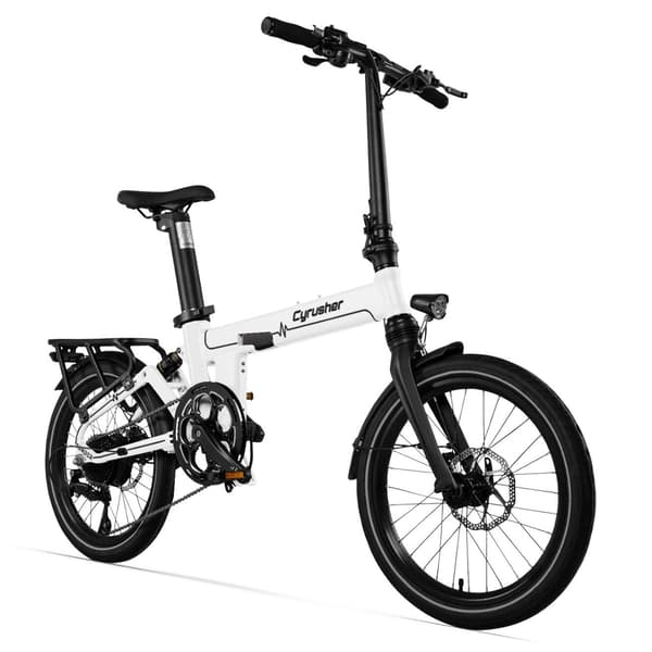 Hopfällbar elcykel Cyrusher Sonder, vit