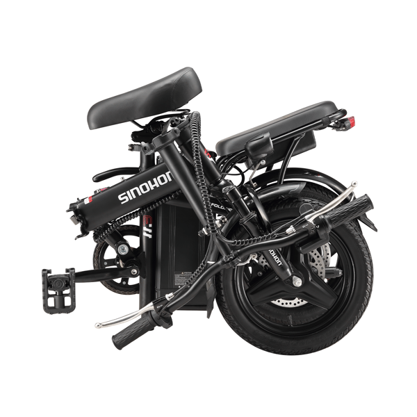 Kompakt foldbar elcykel SINOHON M3, 14-tommer bycykel, sort