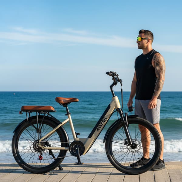 Elcykel för stad Aairsk S600, 26", Gul