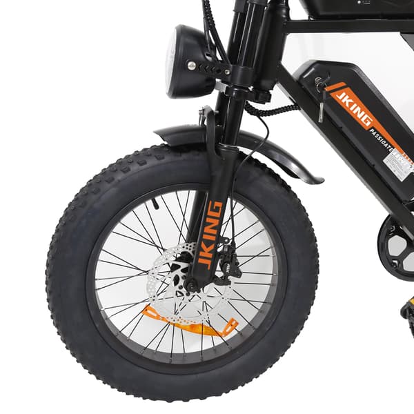 Elcykel JKING FXH002 PRO, dobbelte batterier, tykke dæk, sort