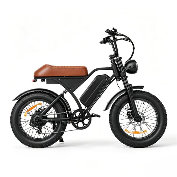 Retro Fat Tire Elcykel EB5MAX, 749Wh Löstagbart Batteri & Appkontroll