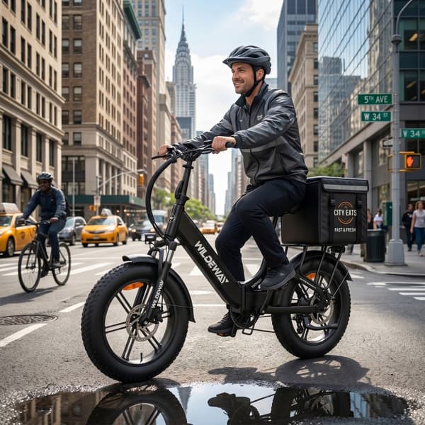 WILDEWAY Torpedo 20\" Fat Tire Elcykel 48V 15Ah, Sort