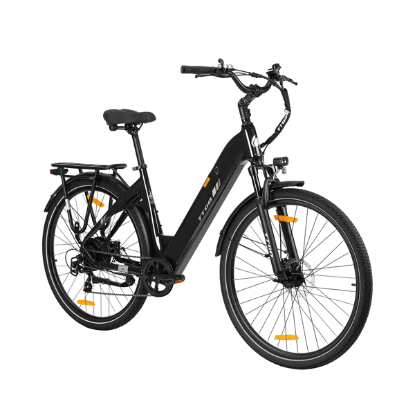 El-bycykel TTGO C3SE, 36V 18Ah batteri, 28” dæk, sort