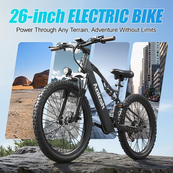 Elcykel AAIRSK XT90, 26", 48V 20Ah batteri, NFC, sort