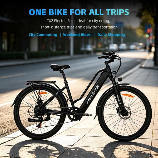 Elcykel HedaTX TX2, 768Wh, 7 växlar, vit