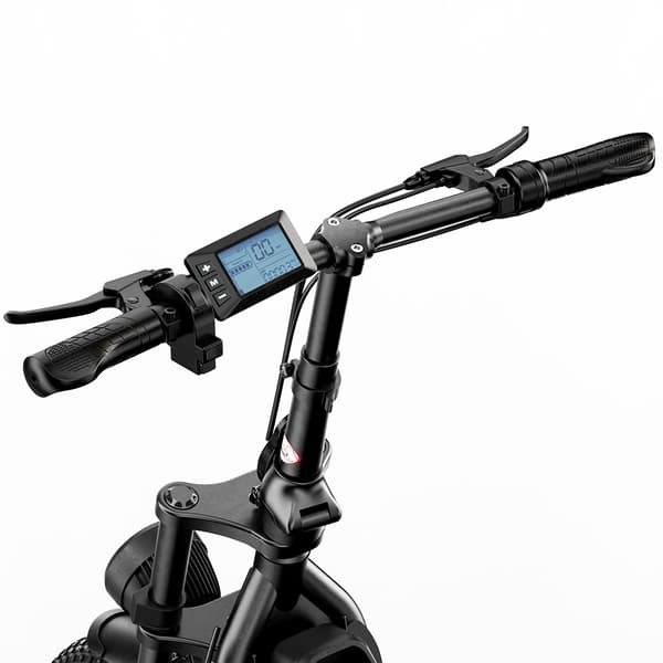 El-scooter til voksne iScooter F7, 16" vinterdæk, foldbar, sort