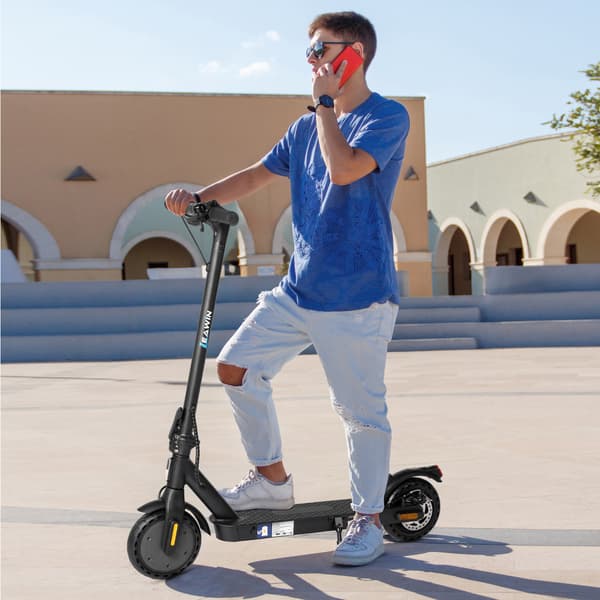 Sammenklappelig El-Scooter Leawin E5 PRO, 8,5" Solide Dæk, App-Kontrol, Sort