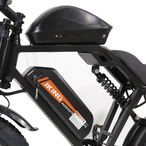 Elcykel JKING FXH002 PRO, dobbelte batterier, tykke dæk, sort
