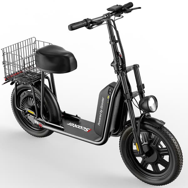 El-scooter til voksne iScooter F7, 16" vinterdæk, foldbar, sort