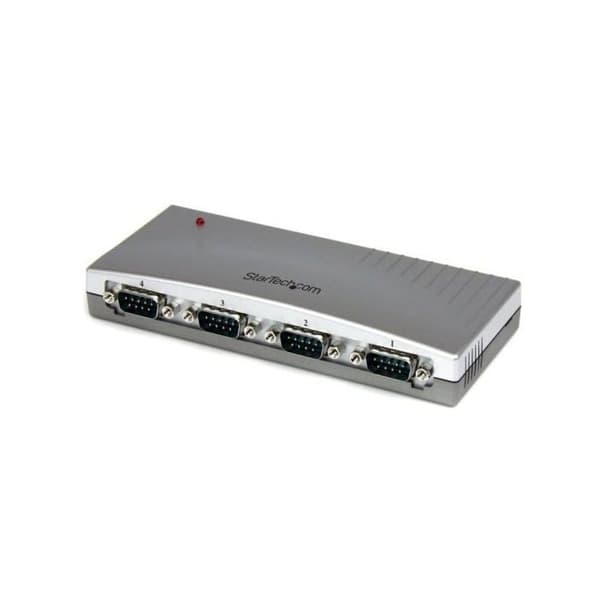 Hub serie RS232 - STARTECH - USB till 4x DB9-adapter - Bussdriven - Kompakt design - PC, Mac