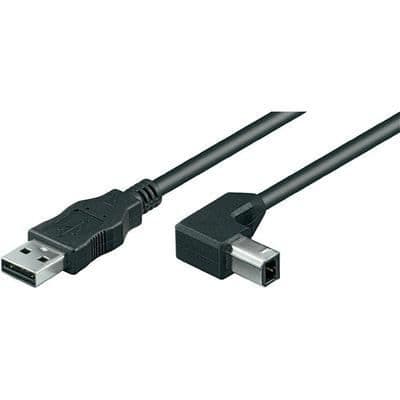 USB 2.0 A/B anslutningskabel svart 2 m-kabel