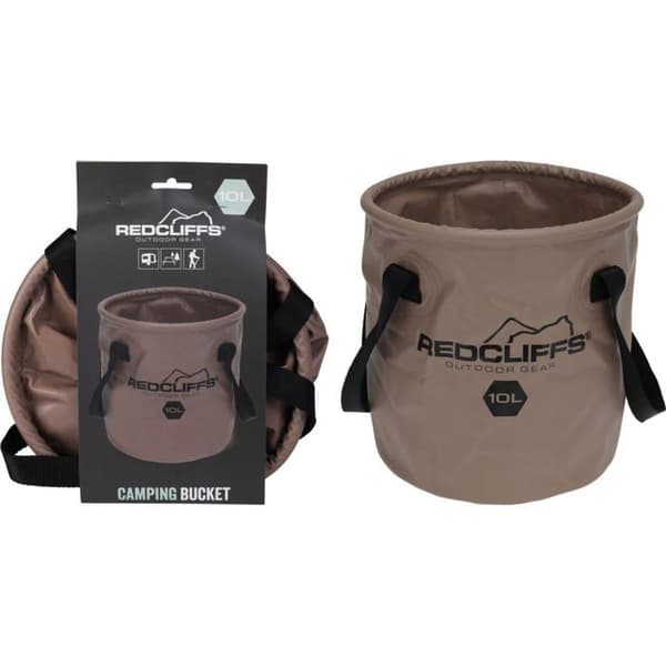 Rund dörrhink - REDCLIFFS - 10 l - Fällbar - Lätt - Brun