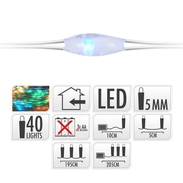 40 MICROLED FÄRGAD BATTERIDRIVEN