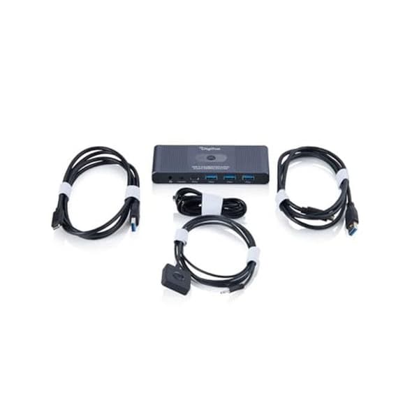 KVM-switch USB-C - 2 PC 1 skärm - 3X USB-A 1x Typ-C