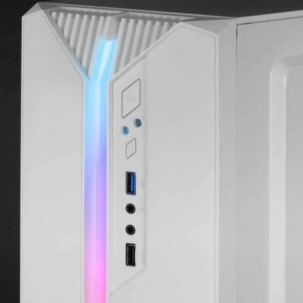 ATX-chassi - Mars Gaming - MC-S1 - Vit - Mini-Torn - ARGB - Micro-ATX/Mini-ITX