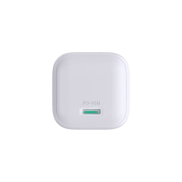 Mini väggladdare 30 W GaN USB-C - Vit