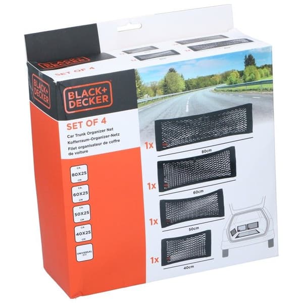 Förvaringsfäste för bil 4 delar Black+decker