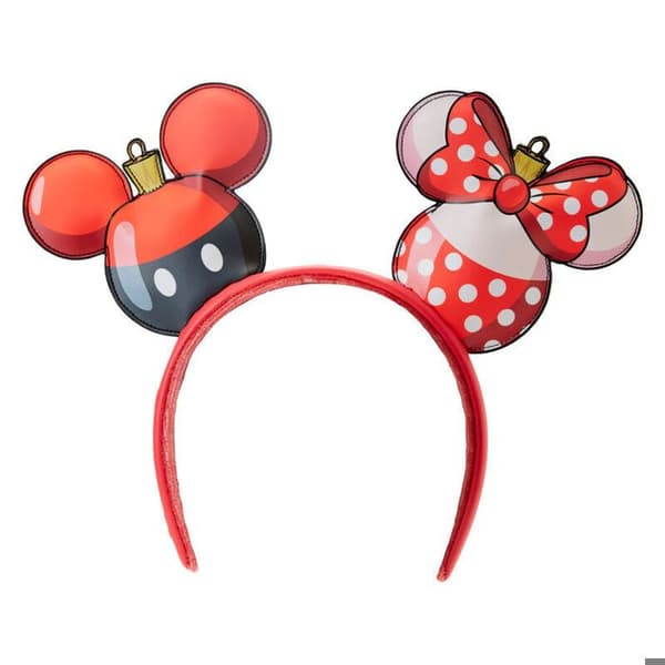 Hårband - LOUNGEFLY - Mickey & Minnie - Jul - Flicka - Vit
