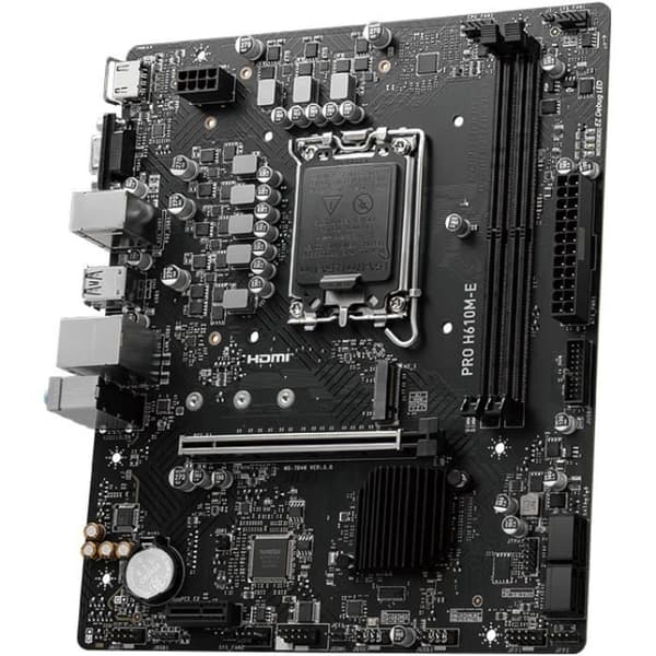 Moderkort - MSI - PRO H610M-E Intel H610 LGA 1700 micro ATX