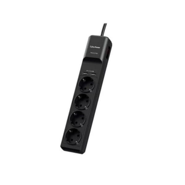 Kabel & Adapter - CYBERPOWER - P0420SUD0-DE - 4xSchuko - 2xUSB - Överspänningsskydd