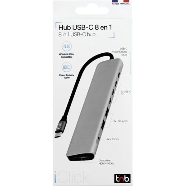 USB-C dockningsstation med 8 portar TNB