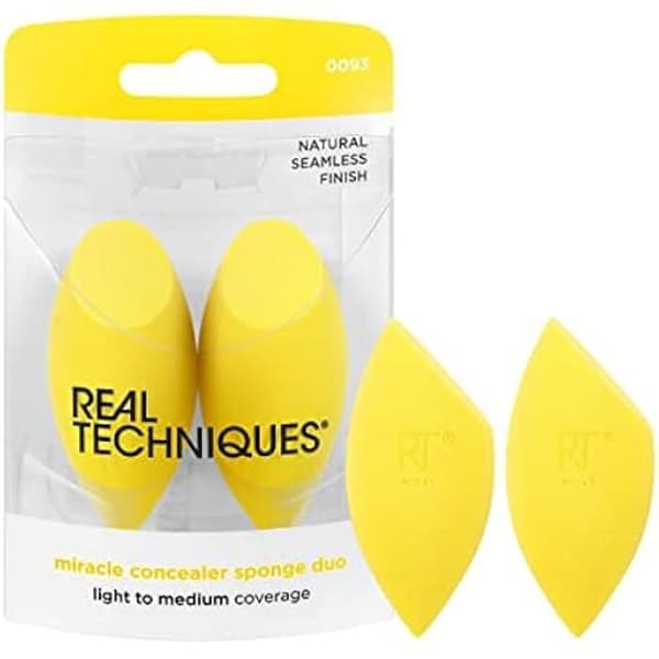 Makeupsvamp - REAL TECHNIQUES - Miracle Concealer - Avlång Form - Set om 2 - Applikations Precision