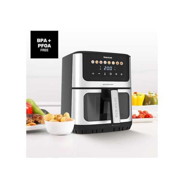 Digital luftfritös - TAURUS - Air Fry Digital 7S View - 1600W - 6,5L - 8 program - Touchscreen