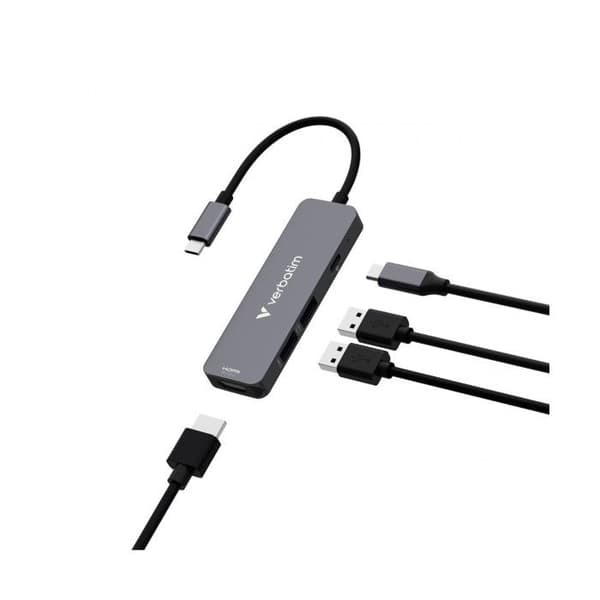VERBATIM HUB USB-C MULTIPORT 4PORT