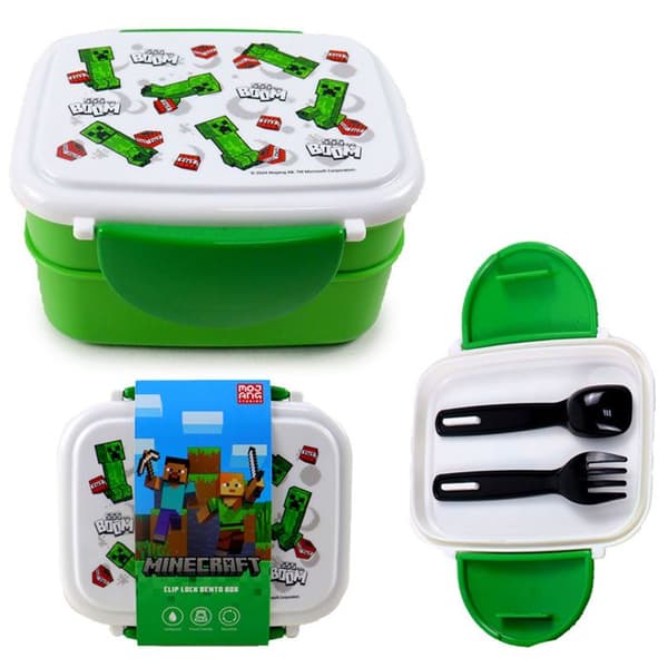 Lunchbox med fack - Puckator - Minecraft Creeper & TNT - Multicolor - Rektangulär - Barn