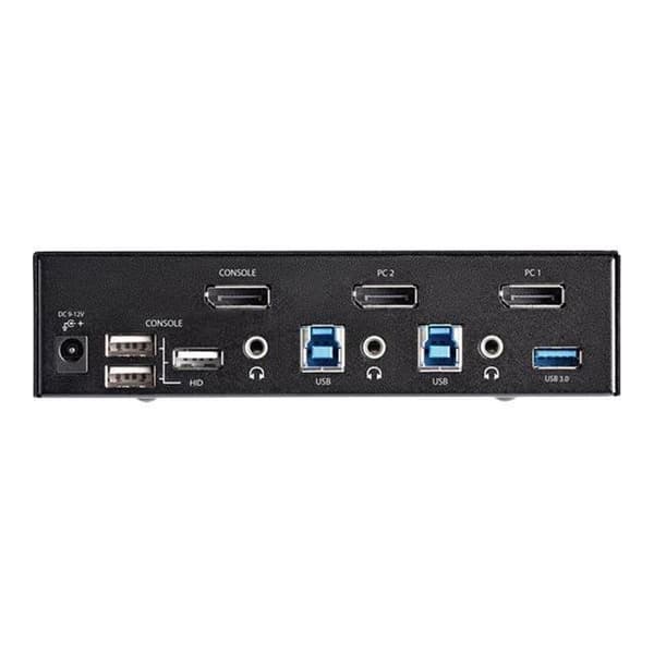 KVM-switch - StarTech.com - 2 portar - DisplayPort 4K 60 Hz - USB 3.0-hubb - Kompatibel med Windows/Mac/Linux