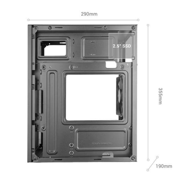 PC-chassi - MARS GAMING - MC-MESHPRO - Mini-torn Micro-ATX - AirMesh Pro - Fläkt 120 mm