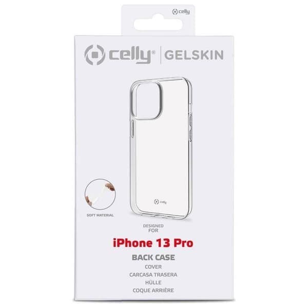 "Coque - CELLY - iPhone 13 Pro - Transparent - Flexibel - Stötskydd"