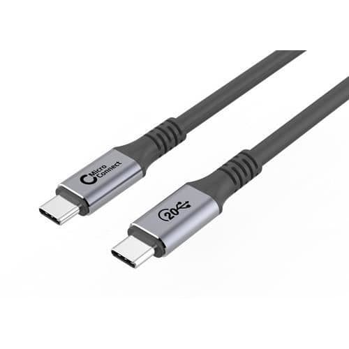 USB-kabel - MICRO CONNECT - USB 3.2 Gen 2 - 4 m - USB C - Svart/Silver