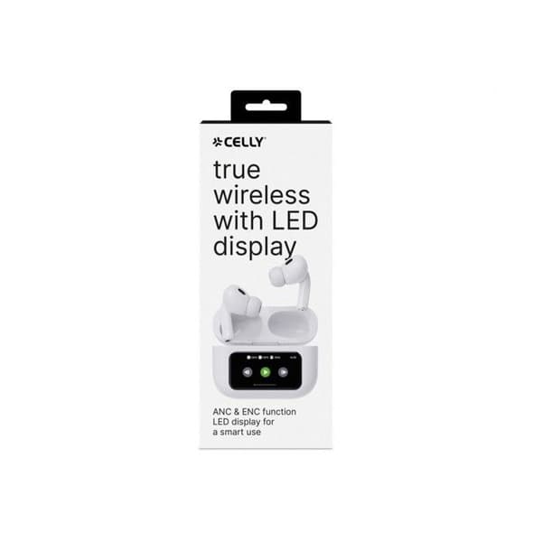 Bluetooth-hörlurar - CELLY - SOUNDLED - True Wireless - ANC - ENC - Vit