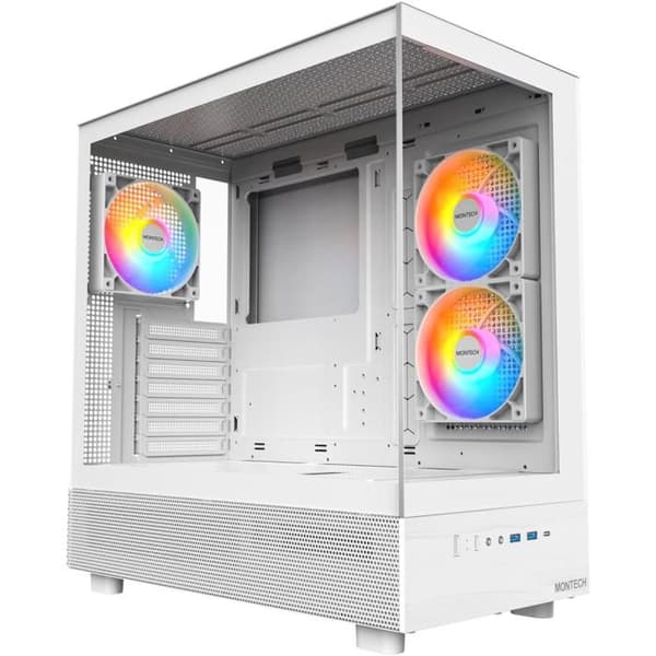 PC-chassi - MONTECH - XR - Vit - Härdat glas x 2 - Modern design