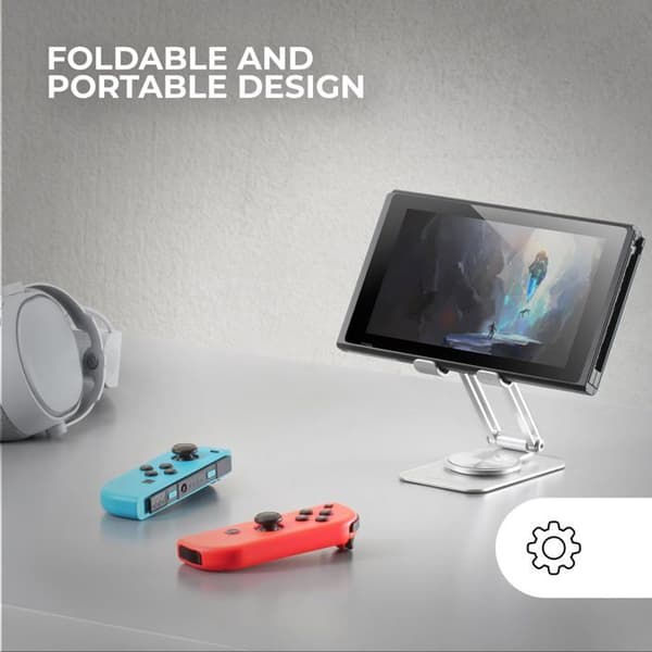 Stöd Smartphone - Mars Gaming - MA-RSS - Rotation 360° - Justerbar - Aluminium Grå Silver