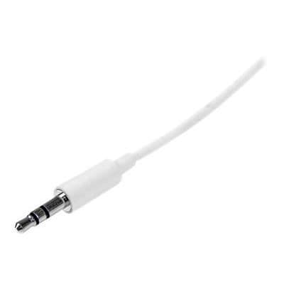 Mini-Jack 3,5 mm Slim Stereo Audio Kabel - STARTECH - 1 m - Vit