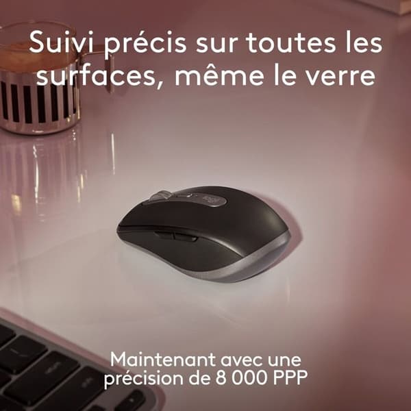 Mus - Logitech - MX Anywhere 3S - Bluetooth - 8000 PPP - USB-C - Ljusgrå