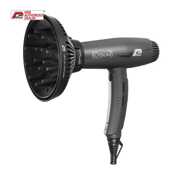 Parlux Elysium + Magic Compact Grå Titan - hårtork med diffuser