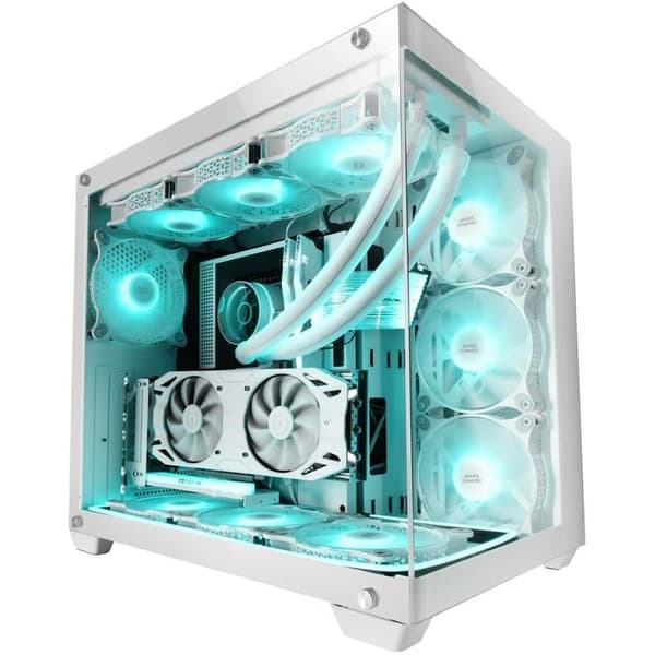 Spelchassi - Mars Gaming - MCV4 - Vit - E-ATX - Ramat glas utan ram