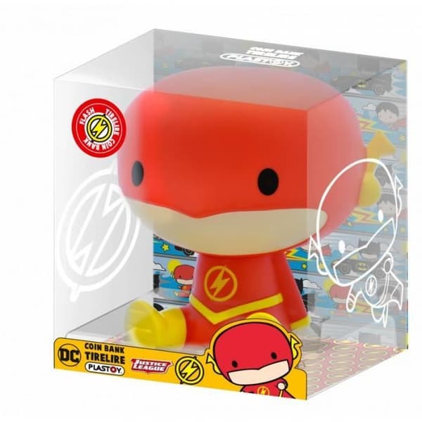 Mini-Tirelire - DC COMICS - Chibi The Flash - 13cm - Multicolor - Plastik - Cylindrisk