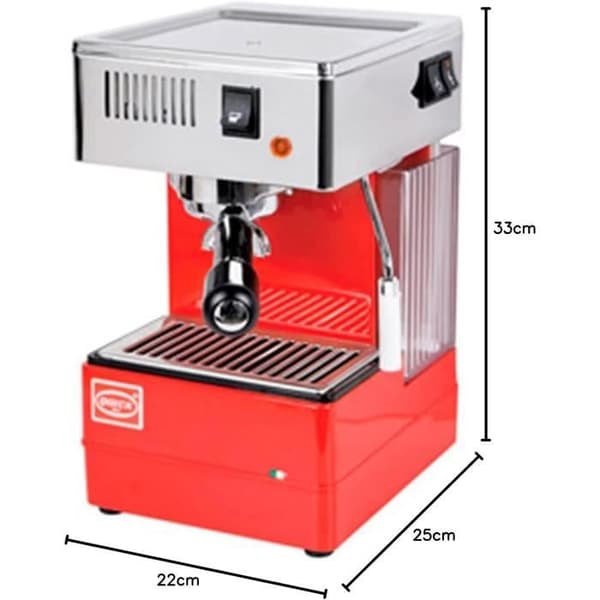 Espressomaskin - Quick Mill - MOD.0820 - Röd och Silver - Självständig - Manuell