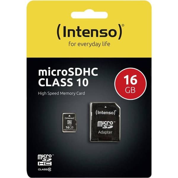 Intenso High Performance 16 GB Class 10 microSDHC-kort med SD-adapter