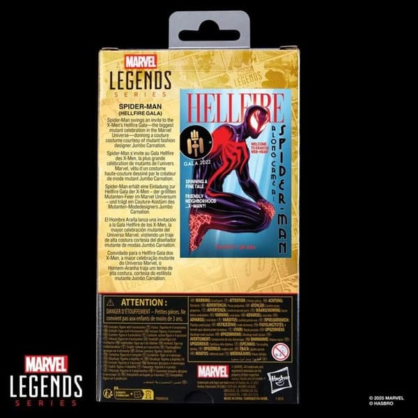 Hasbro - Den fantastiska Spider-Man Marvel Legends - Figur Spider-Man Hellfire Gala 15 cm