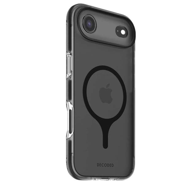 MagSafe-skal - DECODED - iPhone 17 Air - DropTec - Stötresistent - Svart Transparent