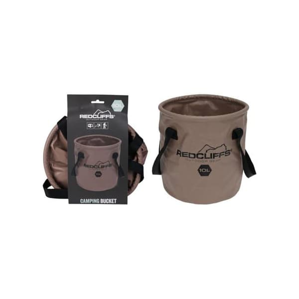 Rund dörrhink - REDCLIFFS - 10 l - Fällbar - Lätt - Brun