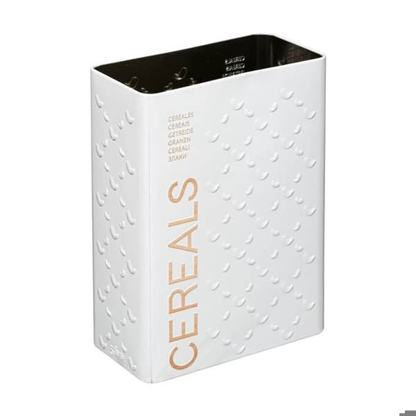 Cerealsbox 750g metall "Scandinavian Nature" vit - 5five